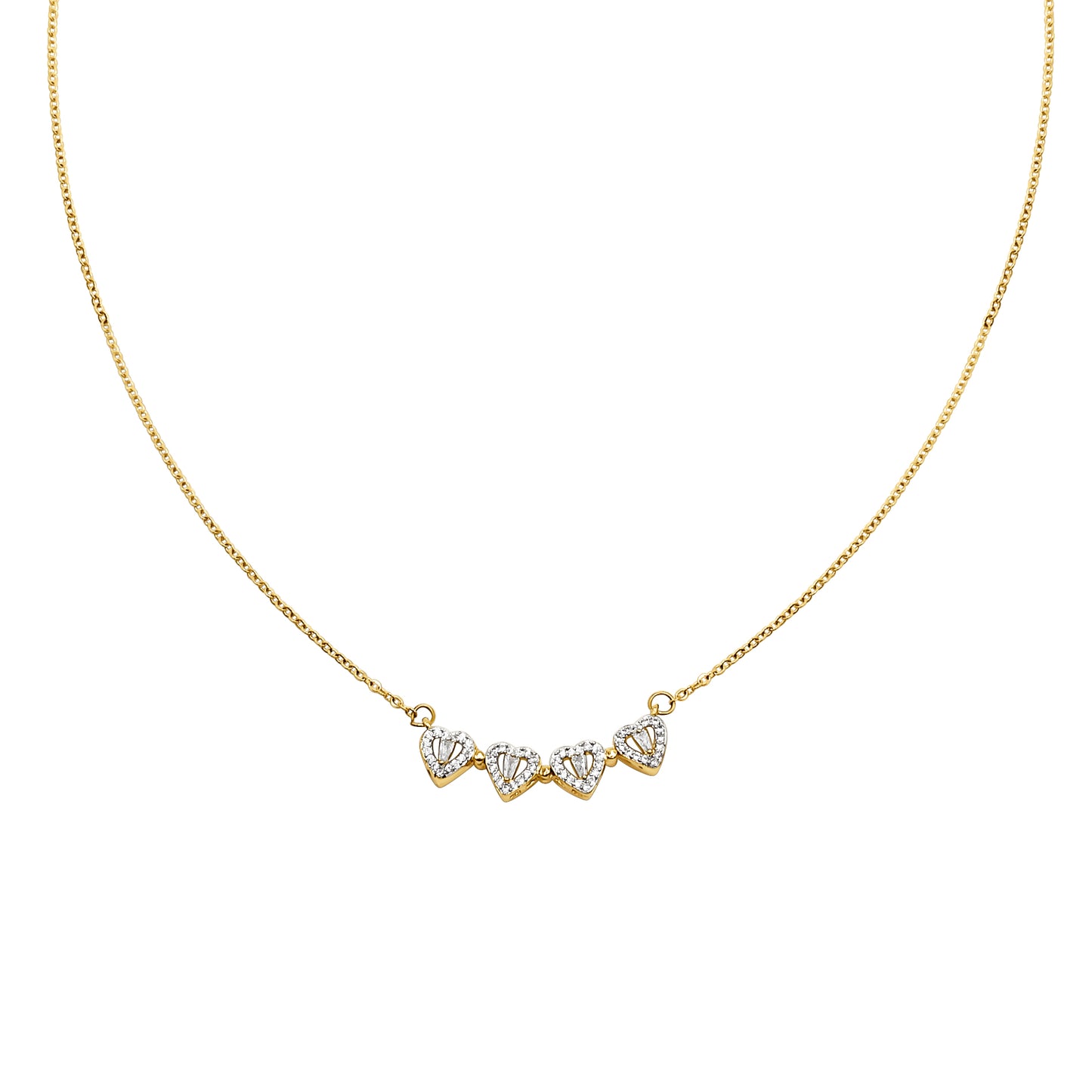 Golden Clover Glow Halskette