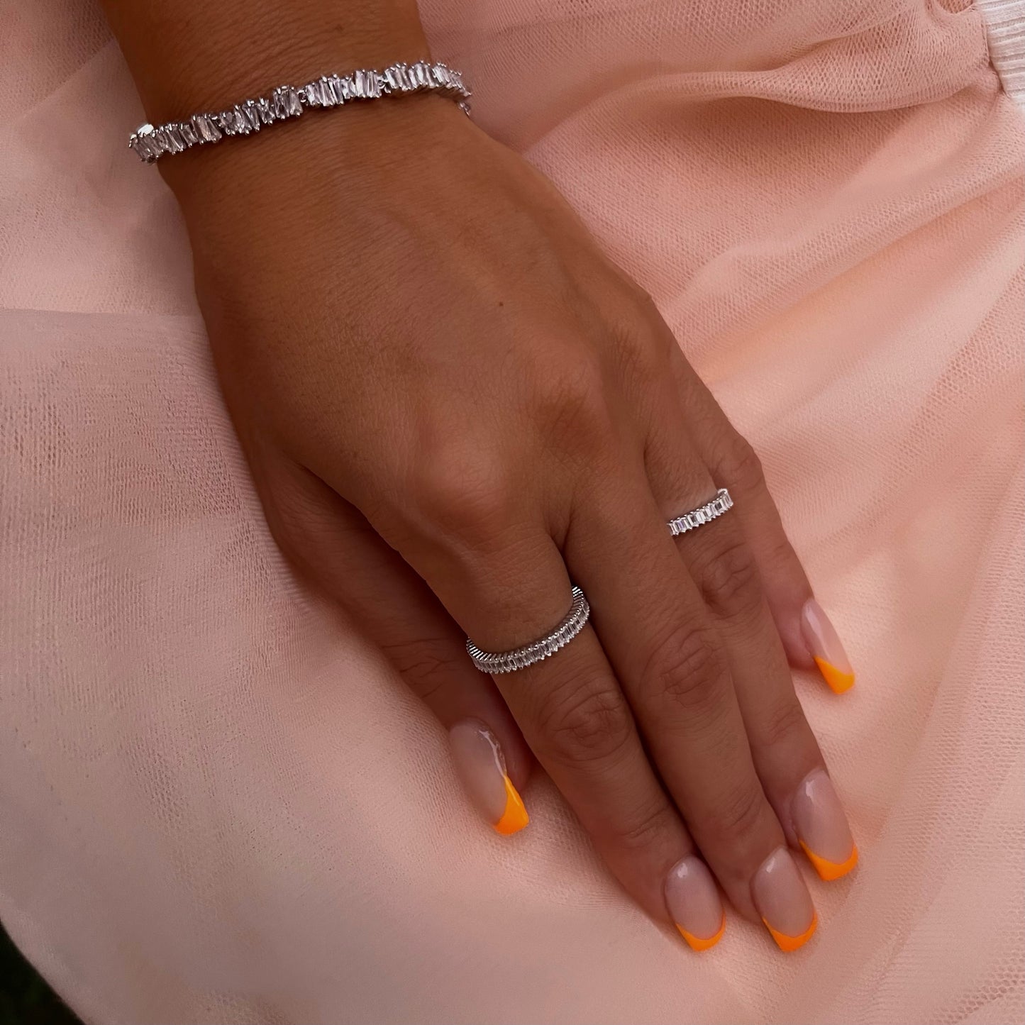 Crystal Ring Silber