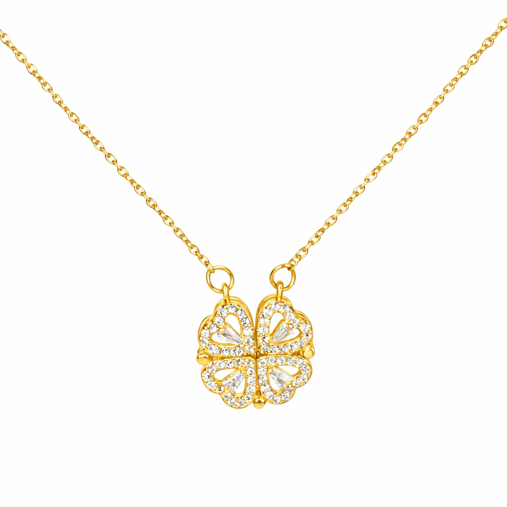 Golden Clover Glow Halskette