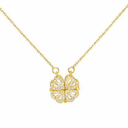 Golden Clover Glow Halskette