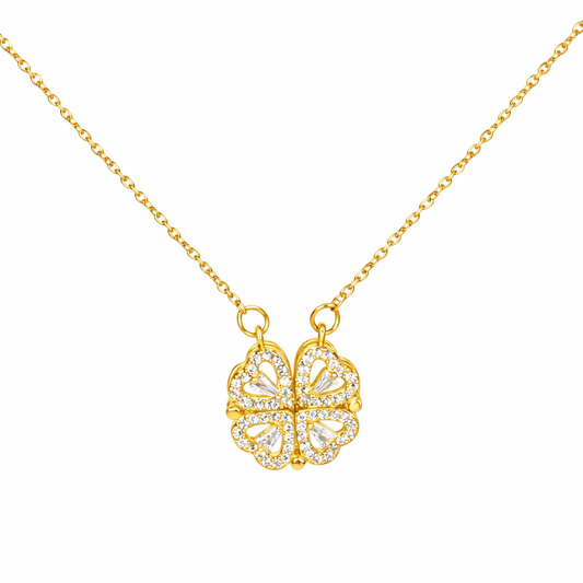 Golden Clover Glow Halskette