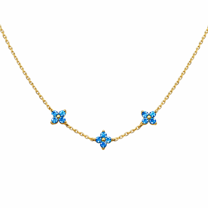 Blue Flowers Kette