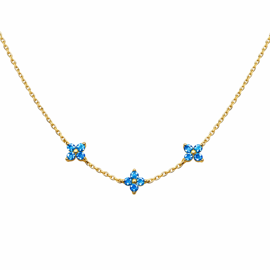 Blue Flowers Kette