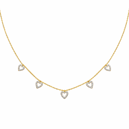 Crystal Hearts Kette