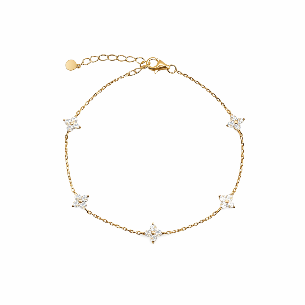 White Flowers Armband