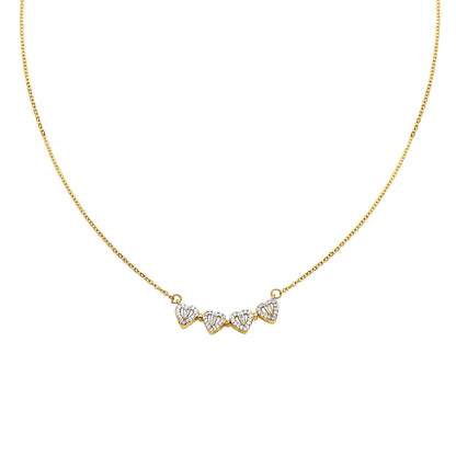 Golden Clover Glow Halskette