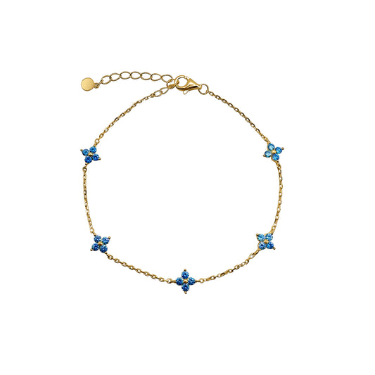 Blue Flowers Armband
