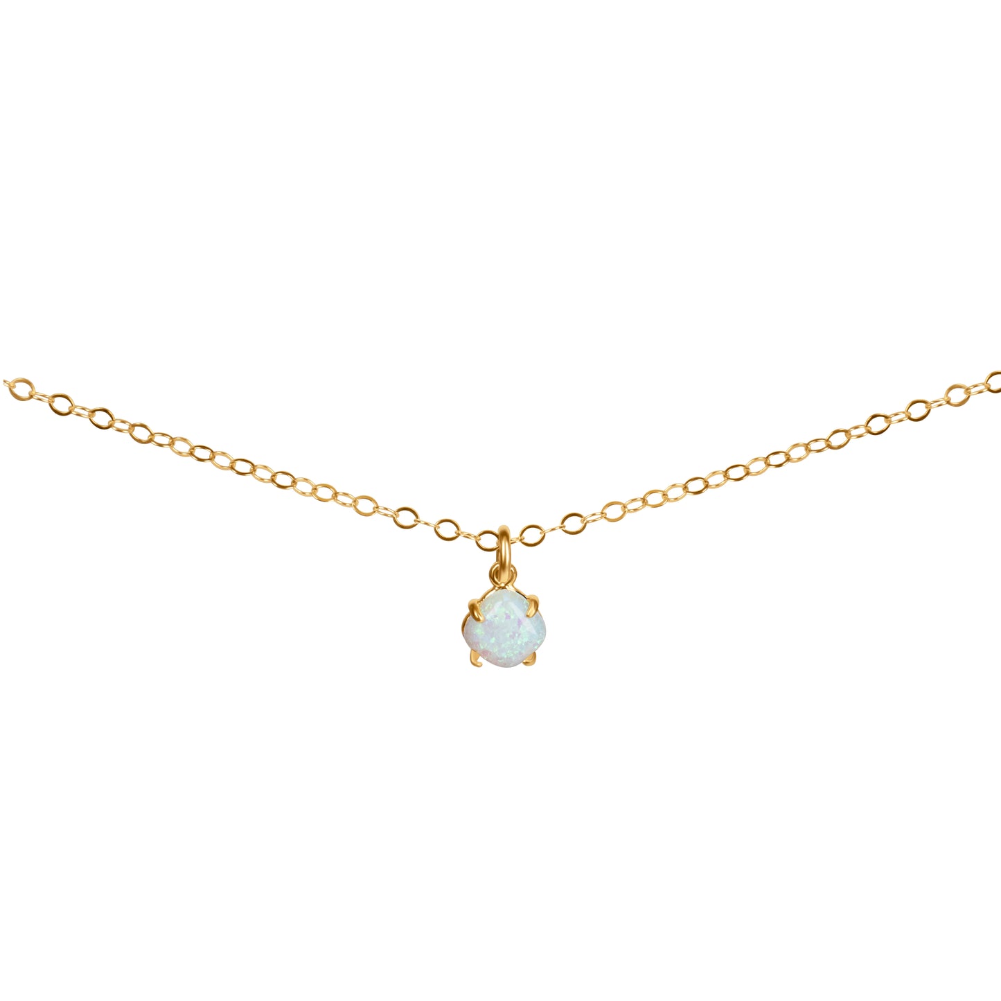 Opal Tropfen Halskette Gold