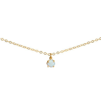 Opal Tropfen Halskette Gold