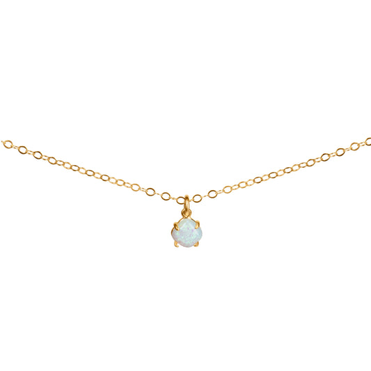 Opal Tropfen Halskette Gold