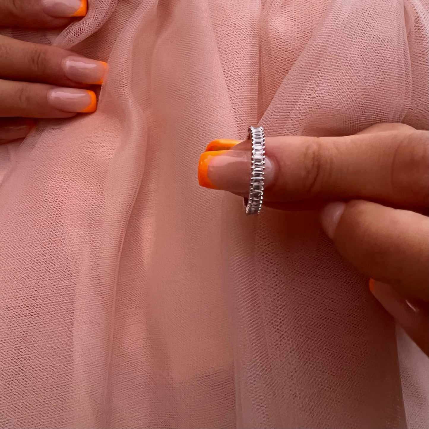 Crystal Ring Silber